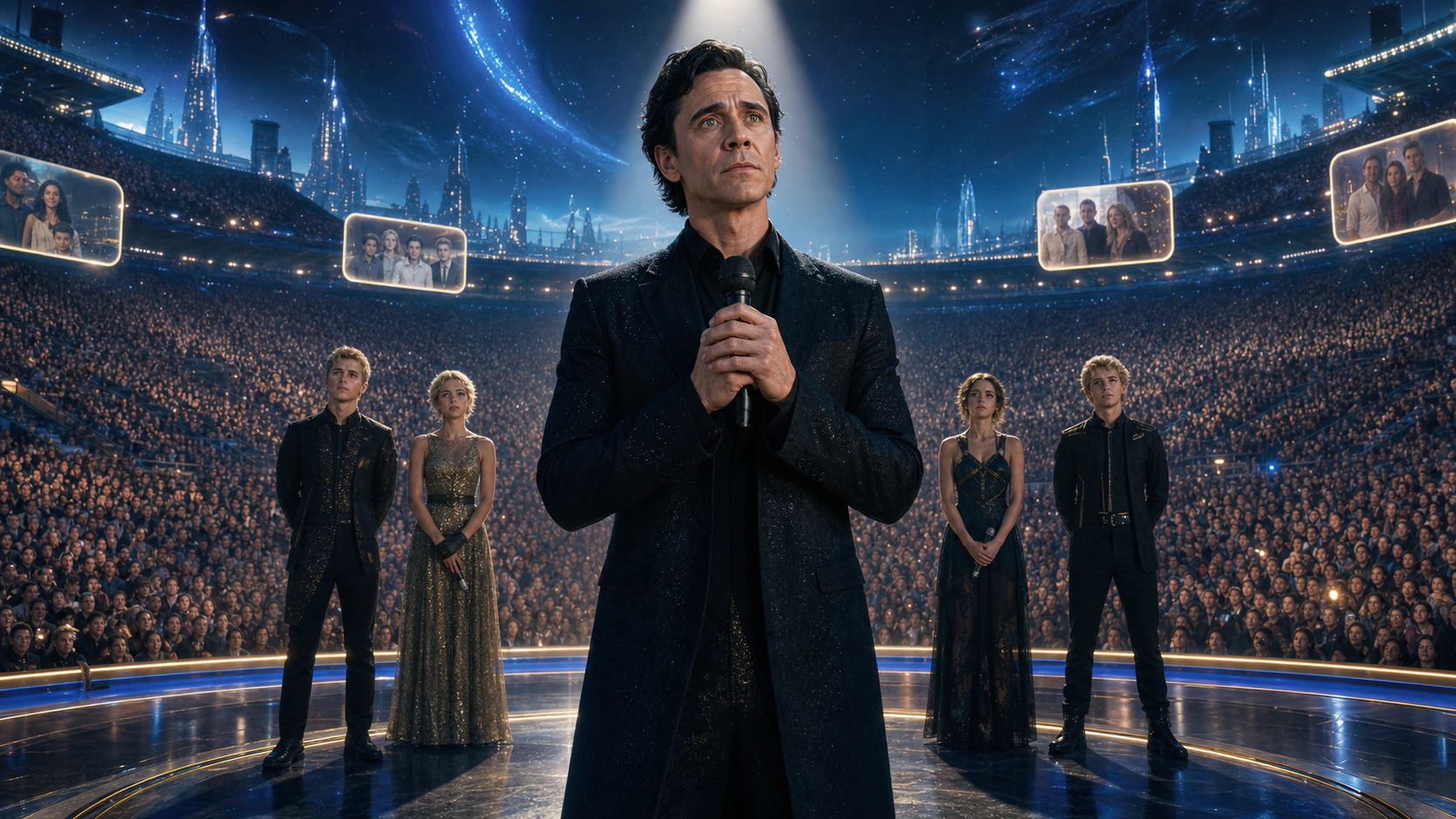 Arena-scale address and collective witness reference for Sunshine’s public emotional stakes.