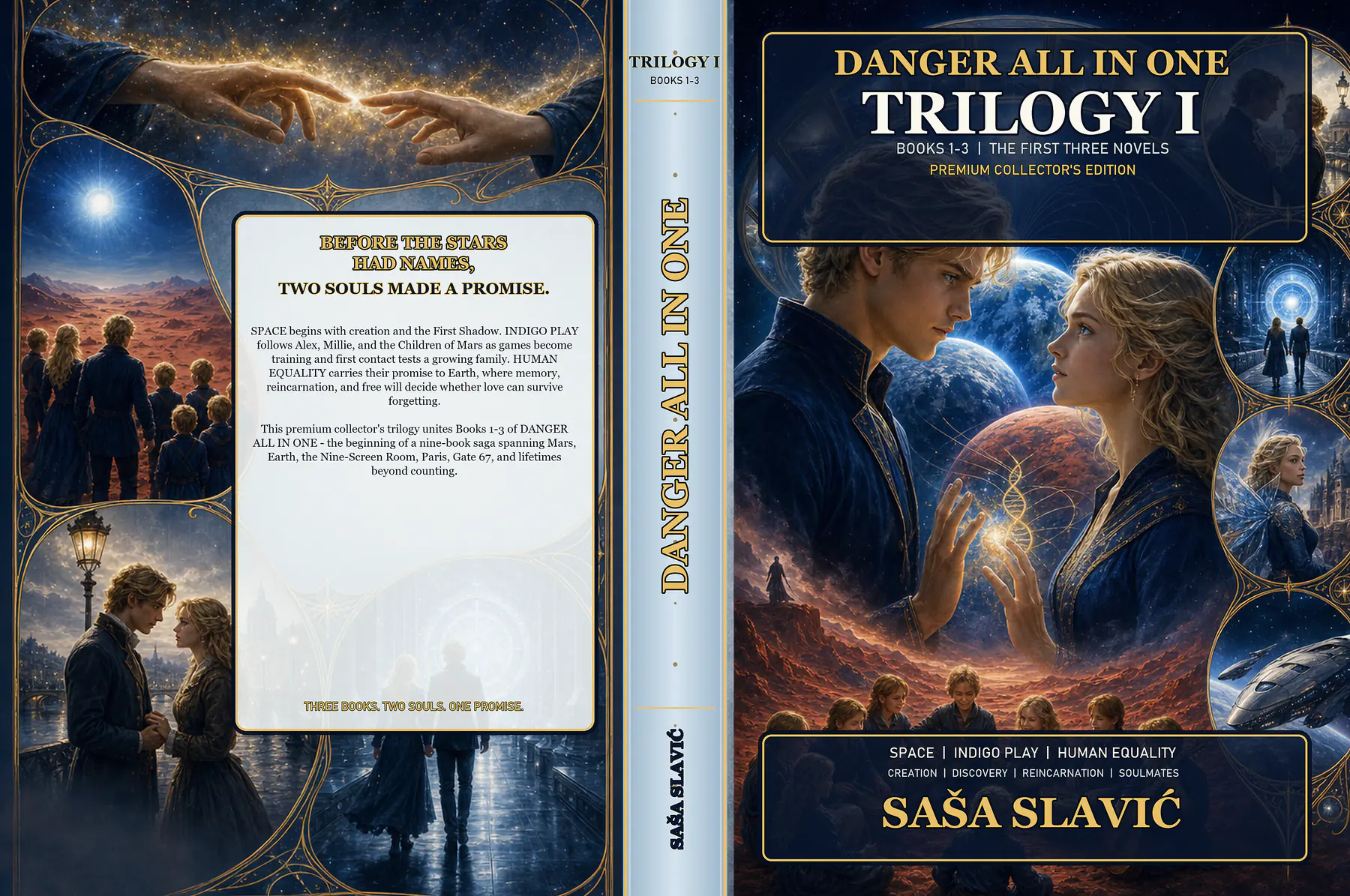 Complete wrap cover for Danger All In One Trilogy I Collector's Edition, Books 1, 2, and 3